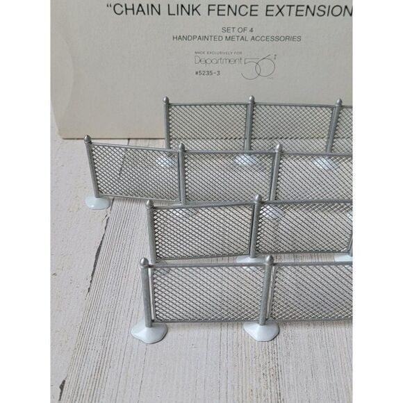 Dept 56 52353 Chain Link Fence Extensions snow village accessory Xmas set - Picture 6 of 11